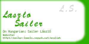 laszlo sailer business card