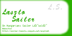 laszlo sailer business card